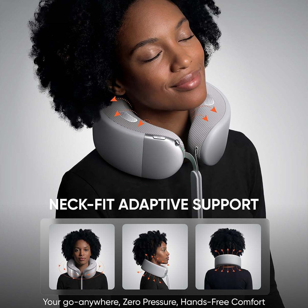 3D Heated Neck Massager Pillow with 360° Surround Sound, Adjustable Modes and Deep Tissue Relief